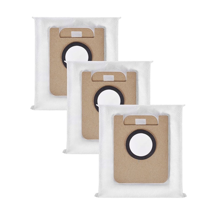 Set 3 saci de unica folosinta pentru colectarea prafului de 4L compatibili cu robot de aspirare Dreame D10s Plus