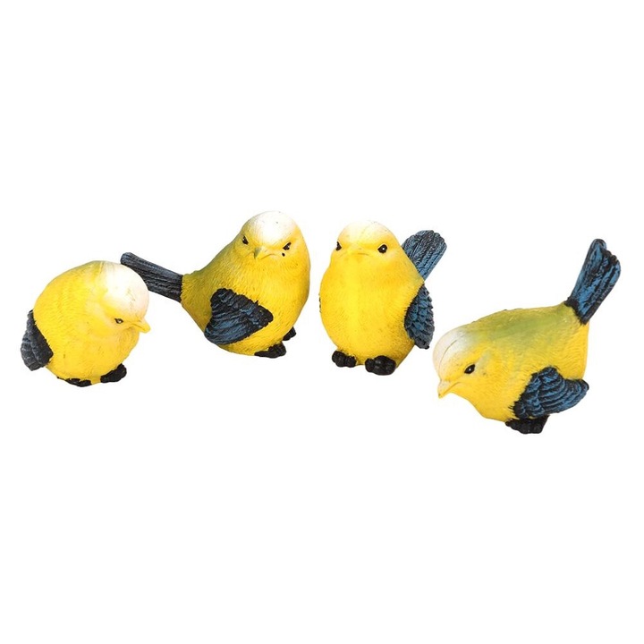 Комплект от 4 декоративни фигурки за градината, KkvoGmle, Resin, Multicolor