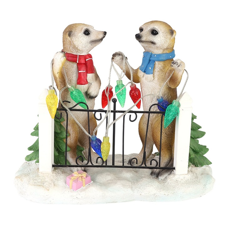 Jormftte Dekoratív napelemes lámpa állatszoborral, gyanta, vízálló, kerti