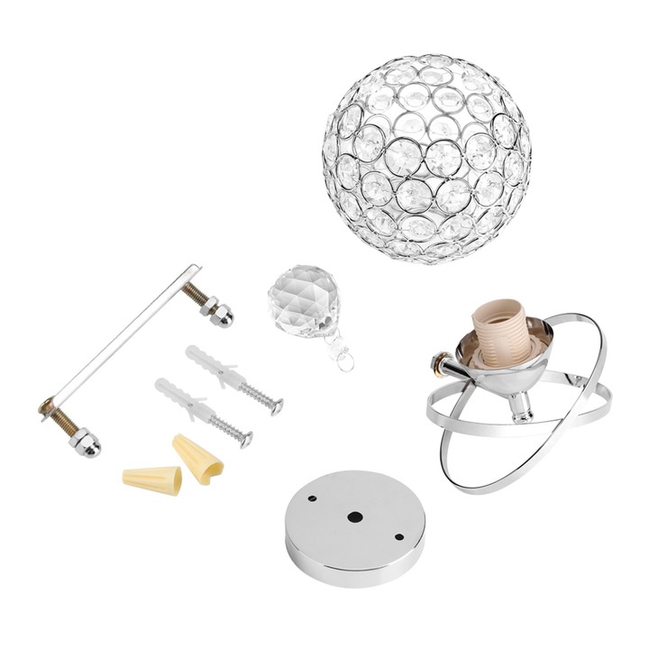 Jormftte modern kristály fali lámpa, nyolcszögletű kristály design, E27 foglalat, hálószobába és nappaliba