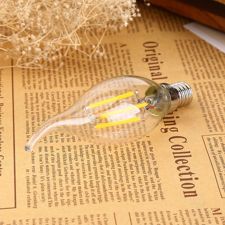 Bec retro E14 4W, Jormftte, energiatakarékos, hosszú élettartam, meleg szín