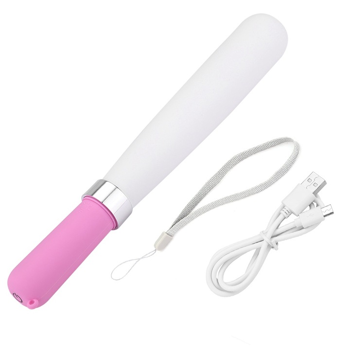 Jormftte LED FlashStick lámpa, rózsaszín, USB kábellel, szilikon anyag, SOS funkció