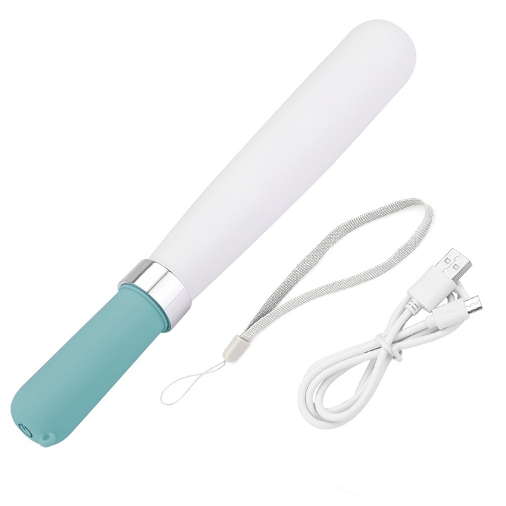 Jormftte LED FlashStick lámpa, kék, újratölthető, szilikon, USB kábellel