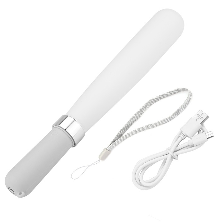 Jormftte LED FlashStick lámpa, Jormftte, szürke, USB kábellel, szilikon anyag, SOS funkció