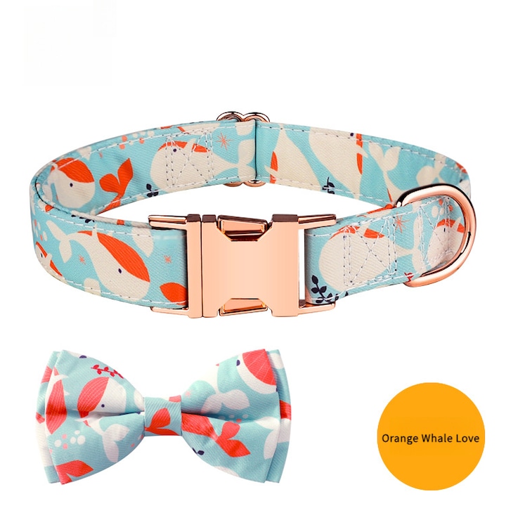 Guler pentru animale de companie papion, 2.5*33-50CM, albastru deschis