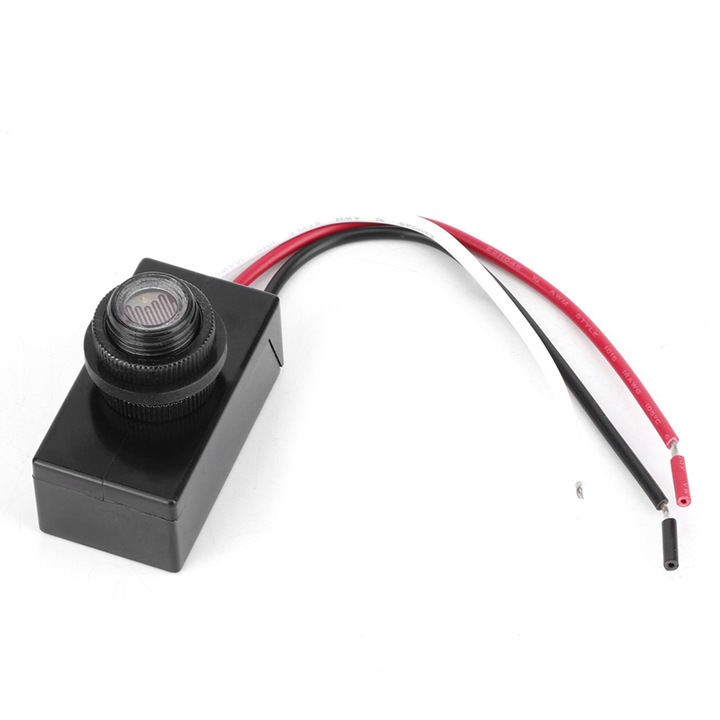 Automatikus LED fényvezérlő kapcsoló, KkvoGmle, 10-50V DC, vízálló, egyszerű telepítés, fekete