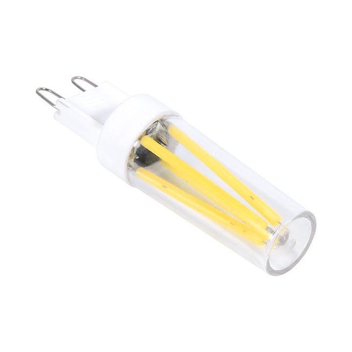 Bec LED G9 3W 240-270LM 220V, 4x filament COB, meleg fehér