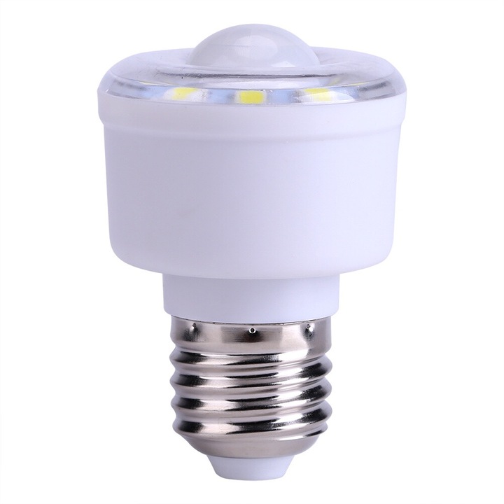 PIR infravörös mozgásérzékelő 1,8W 220V 10 LED-es lámpa hálószobai energiatakarékos izzó (vezetékes típus)