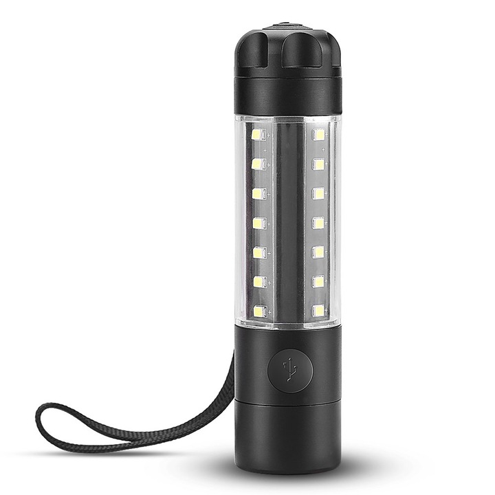 COB LED лампа, Mmgoqqt, акумулаторна, 6 режима на яркост, алуминий
