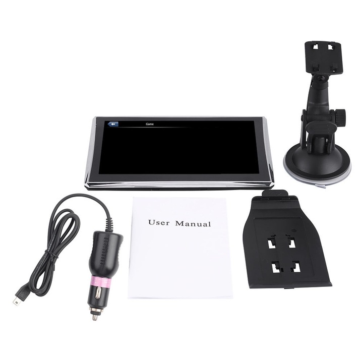 KkvoGmle autós navigációs rendszer, 7 hüvelykes, GPS, Bluetooth, 8 GB, 256 MB, érintőképernyő