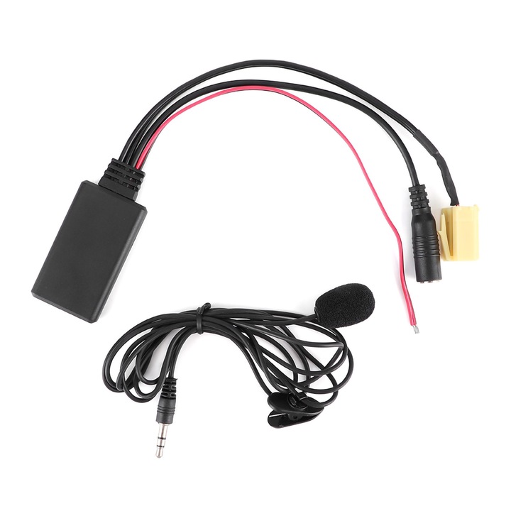KkvoGmle Bluetooth autós audio kábel, AUX adapter mikrofonnal, kompatibilis a Fiat Grande Punto 2007+