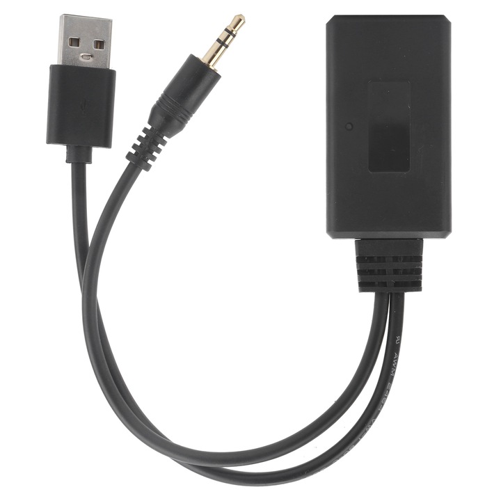 Bluetooth 5.0 аудио адаптер за кола, KkvoGmle, AUX 3.5mm, USB 5V/12V