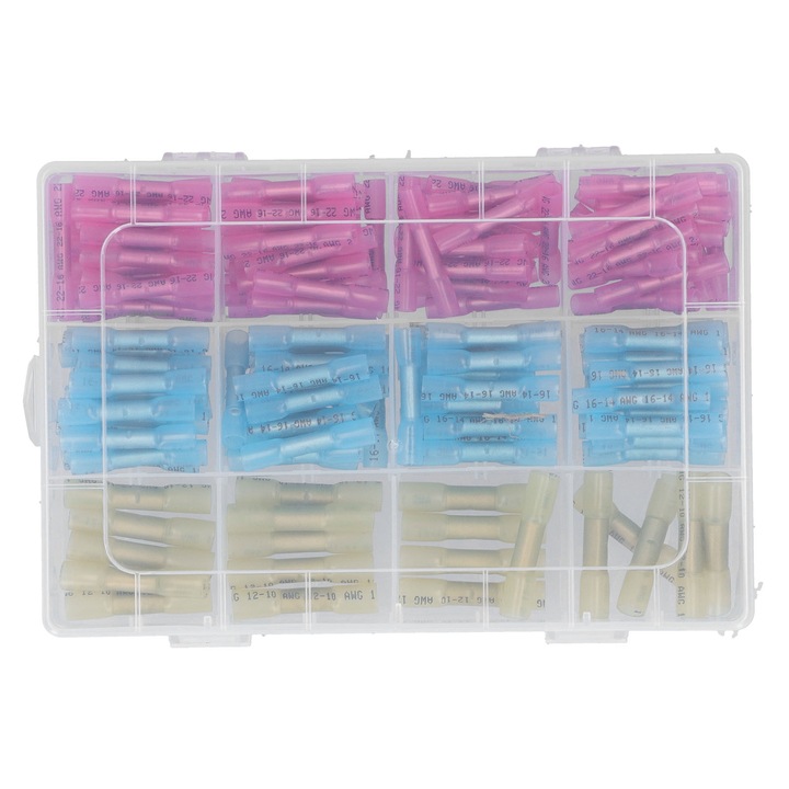 Set 200 buc Conectori cap la cap termocontractabil, Enforose, 22-10 AWG