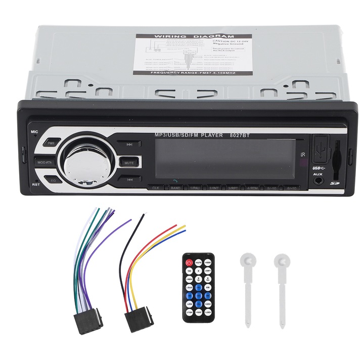 Radio auto Bizaical, multimedia, 240w, control de la distanta, 12V/24V