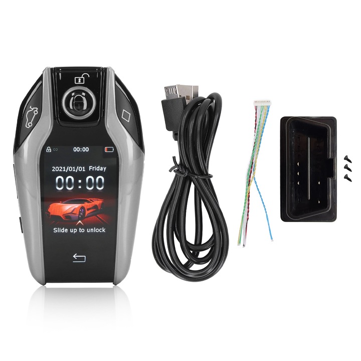 Intelligens kulcs LCD érintőképernyővel, KkvoGmle, ezüst