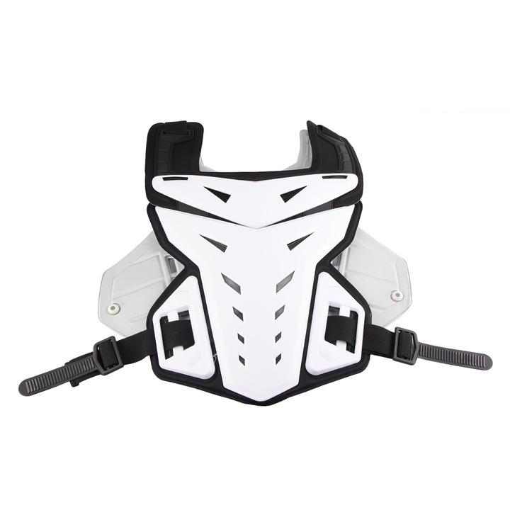 Vesta de protectie pentru motocicleta, KkvoGmle, Polietilena / Spuma, Rezistent la impact, Ajustabil, Negru / Alb