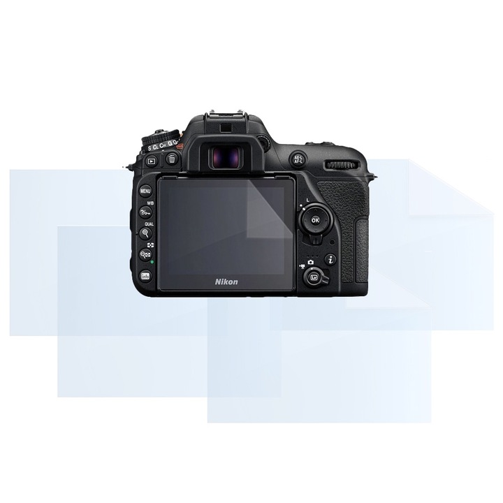 Fóliakészlet Nikon D7500-hoz, FONIX LENS DEFENSE, 4 szilikon képernyőfólia, ütésálló, karcmentes, regenerálható, tartós, időjárásálló, átlátszó