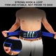 Centura de protectie lombara unisex, Longziming, material respirabil, ajustabil, albastra, dimensiune unica