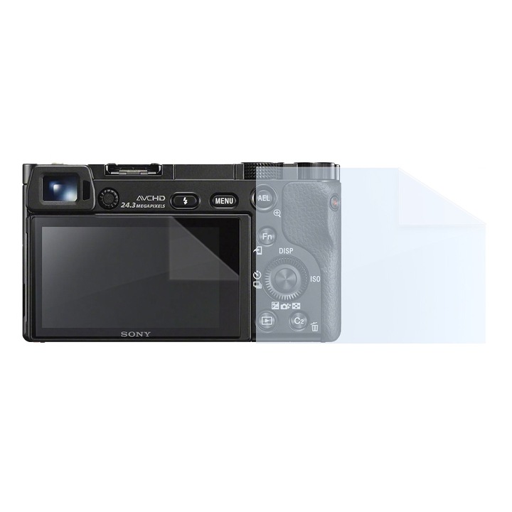 Fóliakészlet Sony A6300-hoz, FONIX LENS DEFENSE, 1 képernyős szilikonfólia, ütésálló, karcmentes, regenerálható, tartós, időjárásálló, átlátszó