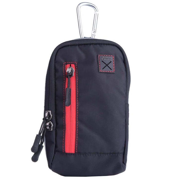 Kültéri sport, futás, edzés, kar, csuklótok, karszalag, telefontok (fekete)