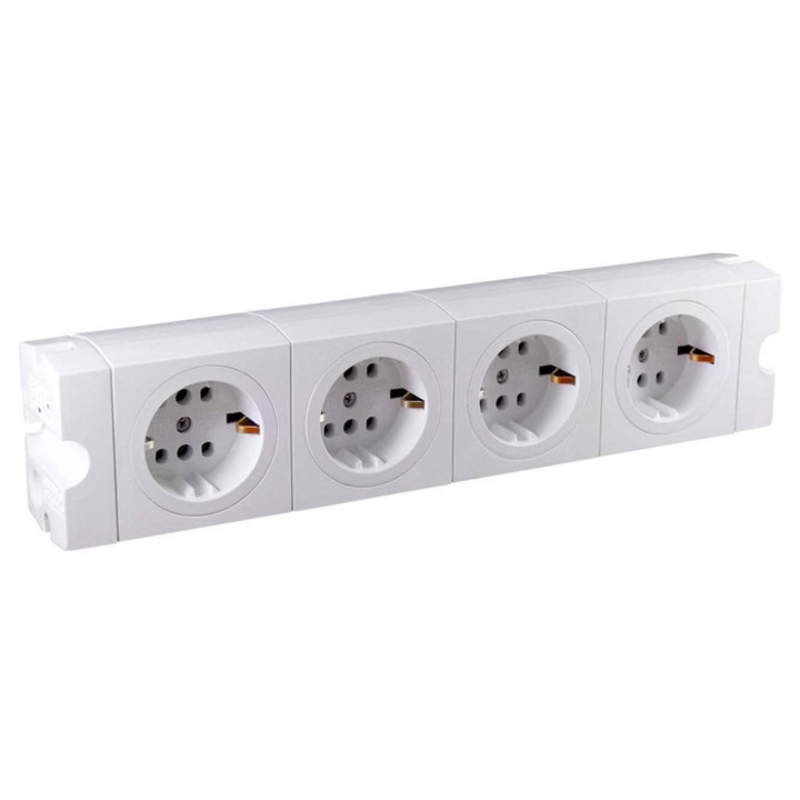 Bloc modular 015092, aplicat, 4 prize, contact de protectie