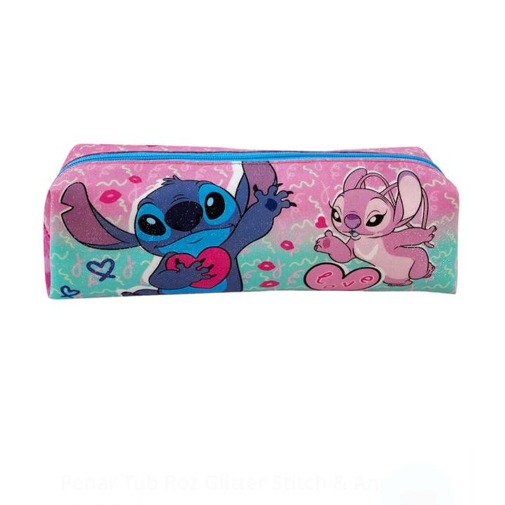 Penar Tub Roz Glitter Stitch & Angel 19x5.5x6cm