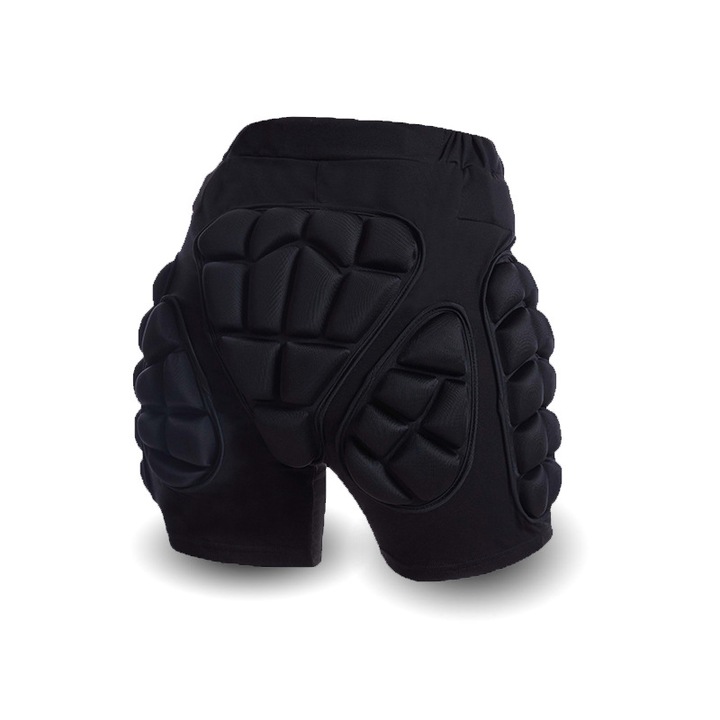 Pantaloni de protectie pentru schi si patinaj, KkvoGmle, protectie solduri si genunchi, marimea XS, negru