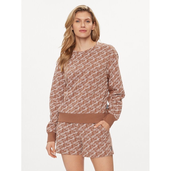 Дамска спортна блуза, Emporio Armani, 538453, Кафява, Памук