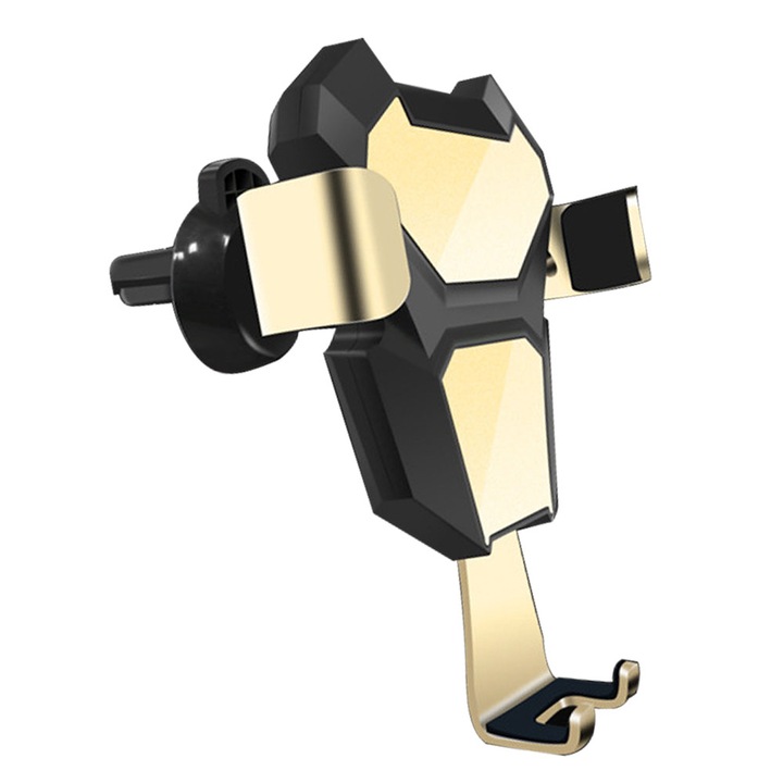 QttvbTna King Kong autós tartó, matt alumínium, csúszásgátló, könnyű töltés, fekete/arany