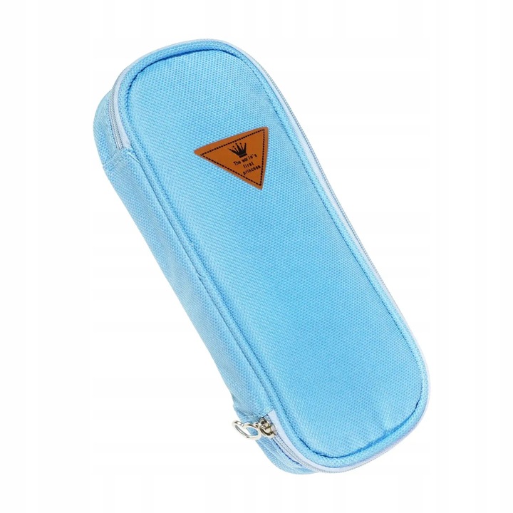 Iskolai tolltartó, cipzárral, kék