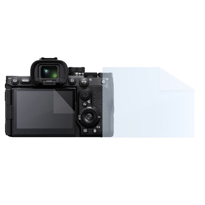 Fóliakészlet Sony A7R V-hez, FONIX LENS DEFENSE, 1 képernyős szilikonfólia, ütésálló, karcmentes, regenerálható, tartós, időjárásálló, átlátszó