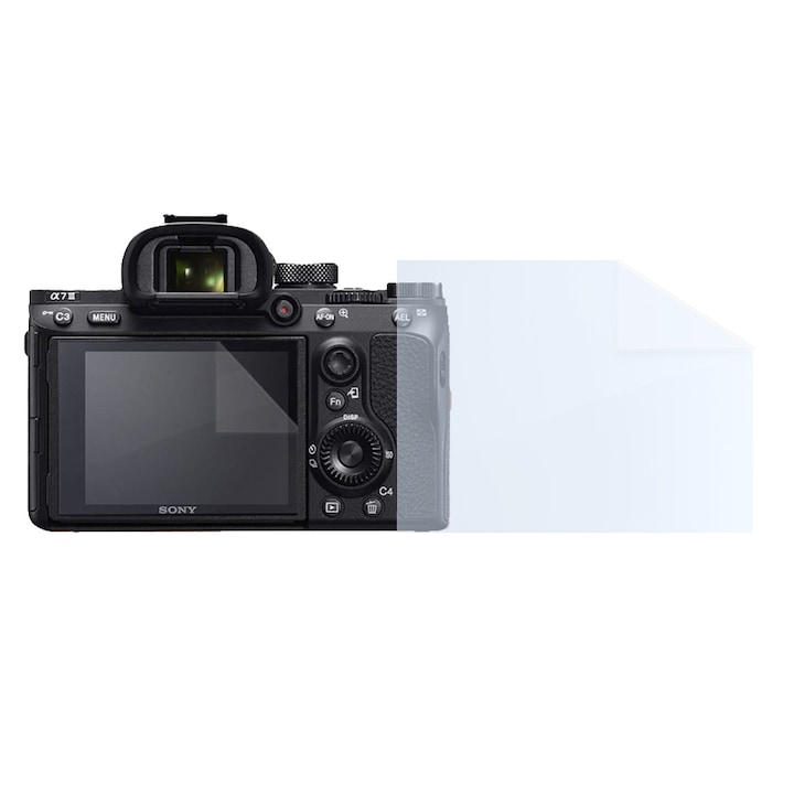 Filmkészlet Sony A7 III-hoz, FONIX LENS DEFENSE, 1 szilikon képernyőfólia, ütésálló, karcmentes, regenerálható, tartós, időjárásálló, átlátszó