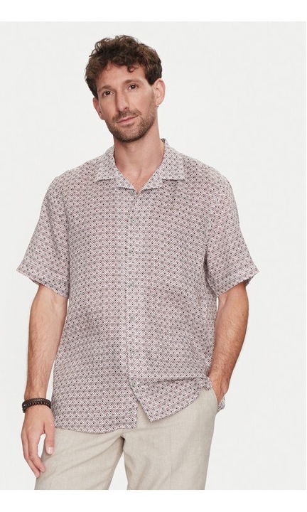 Férfi ing, Bugatti, 768027, bézs, vászon