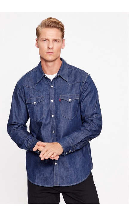Férfi ing, Levi's, 437143, sötétkék, pamut, XS INTL