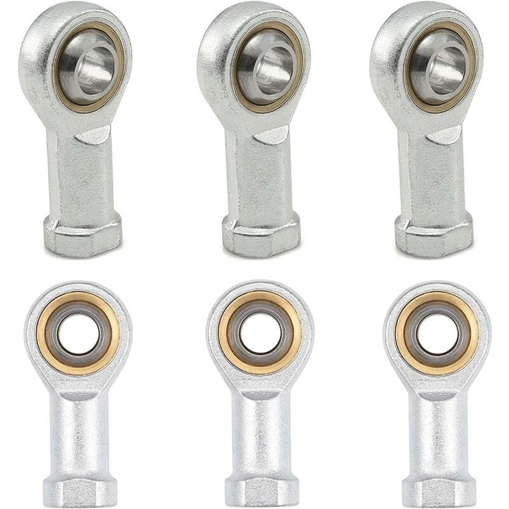 Rozsdamentes acél belső menetes csatlakozó, 6 darabos készlet, önkenő, krómozott, nagy teherbírású alkalmazásokhoz