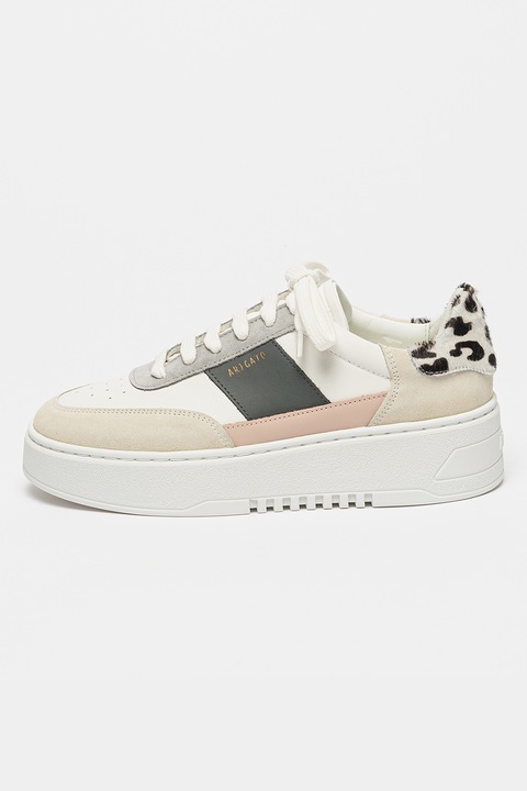 Axel Arigato, Fűzős bőrsneaker, Fehér/Világosszürke, 40