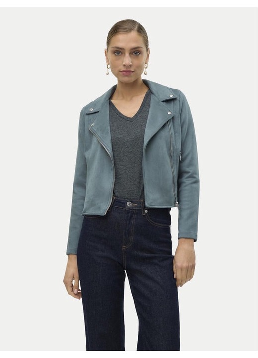 Geaca dama, Vero Moda, 470721, Verde, Piele Ecologica, M INTL