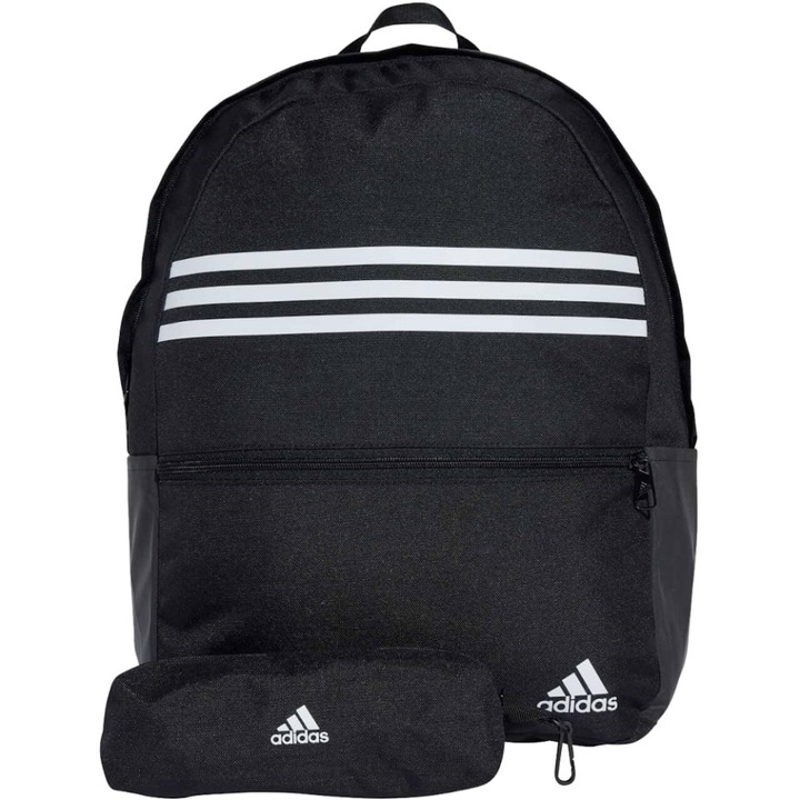 Rucsac Adidas Classic Horizontal 3-Stripes, negru/alb, 44x36x15 cm