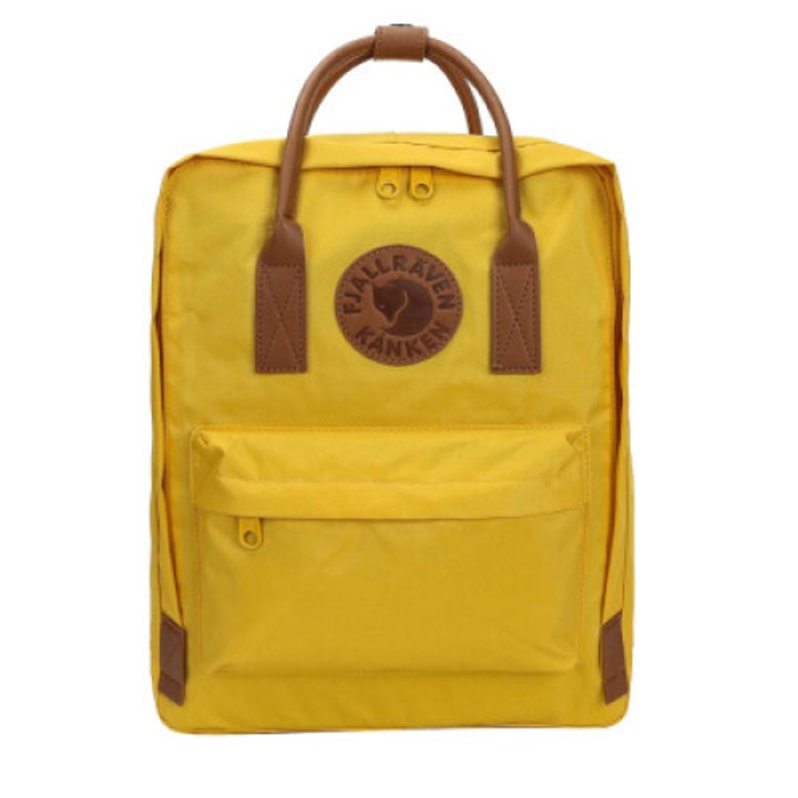 Fjallraven Kanken hátizsák, szintetikus Oxford, 38x27x13cm, sárga