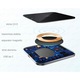Incarcator Wireless Fast Charger @AMYMAT Incarcare Rapida 15W Invelis Din Aluminiu Si Sticla 2.5D, Universal Dispozitivele Multiple Functii De Protectie, Negru