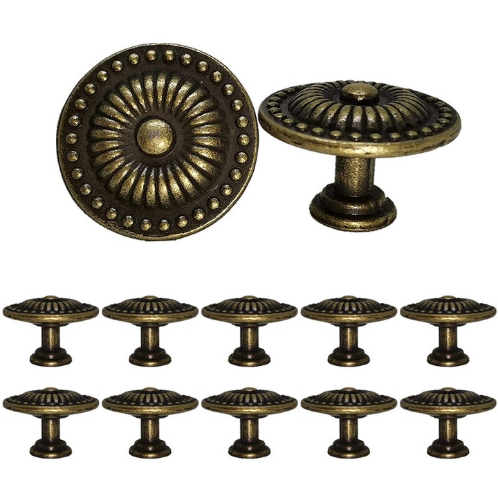 Modernizare dulap de bucatarie cu forma de floare din metal, maner de tragere in ton de bronz Buton usa sertar dulap pentru birouri dulapuri de pantofi