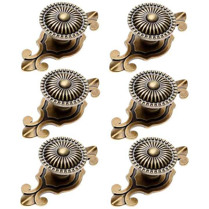 Butoane de dulap cu design antic de instalare usoara, manere de sertare din aliaj de zinc cu aplicatie pe scara larga pentru manere de usi in stil ferma si decorare a mobilierului de bucatarie, farmec vintage cu structura rezistenta