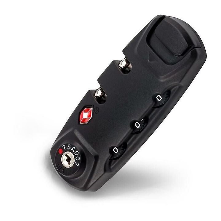 Lacat pentru bagaje, eleganta si sigura, cu combinatie din 3 cifre, ideala pentru calatorii frecventi, parola resetabila si material ABS durabil Enforose