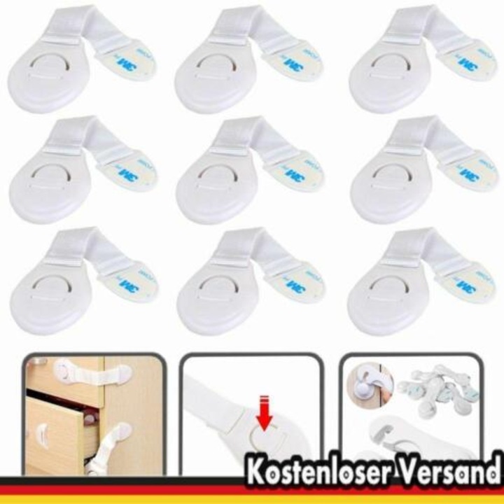 Комплект от 20 ключалки за шкафове, Enforose, за деца