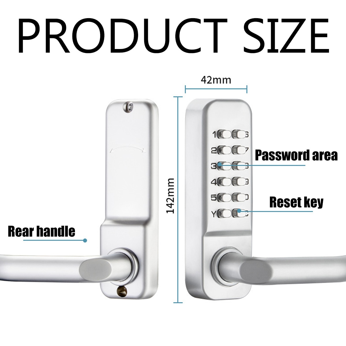 Incuietoare usa cu cifru mecanic, Fokelyi, aliaj, combinatie