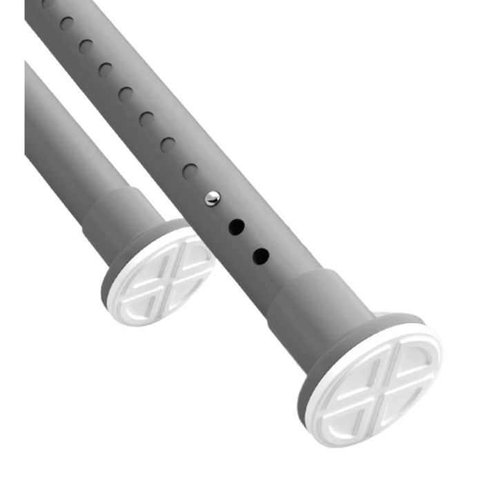 Телескопичен корниз без пробиване 160-210 см, гъвкав прът за прозорци и шкафове, неръждаем и издръжлив, сив