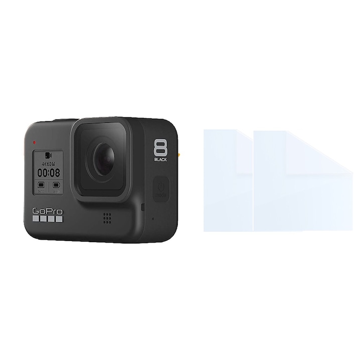 Комплект фолио за GoPro Hero 8 Black, FONIX LENS DEFENCE, 2 силиконови фолиа за обектива, Anti-Shock, Anti-Scratch, Regenerable, Durable, Resistant на атмосферни влияния, Transparent