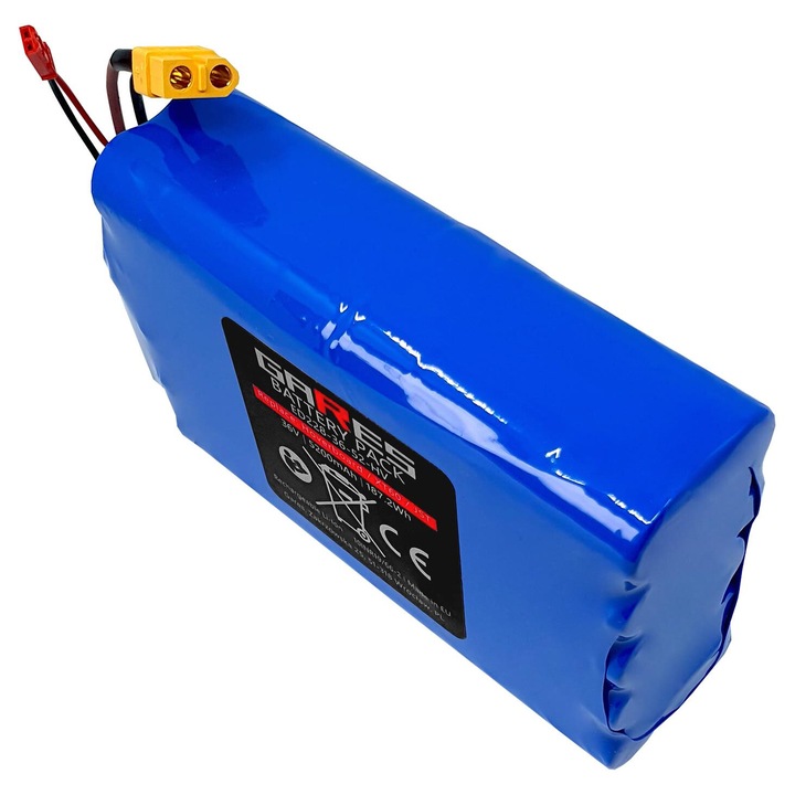 Gares akkumulátor, 36V 5.2Ah Li-Ion, kompatibilis elektromos deszkával hoverboard XT60 + JST csatlakozóval
