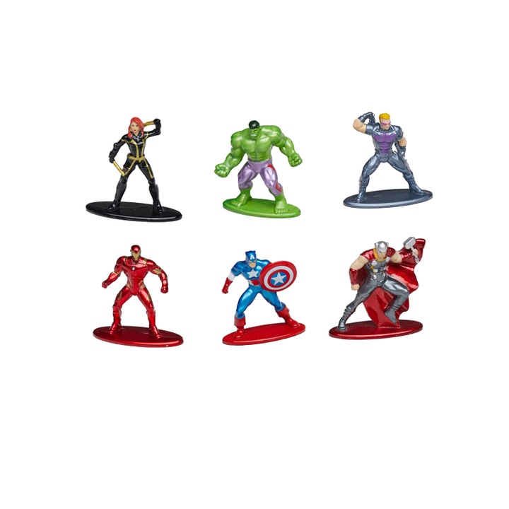 Set Figurine Avengers, Simba, Metal, Multicolor, 4cm