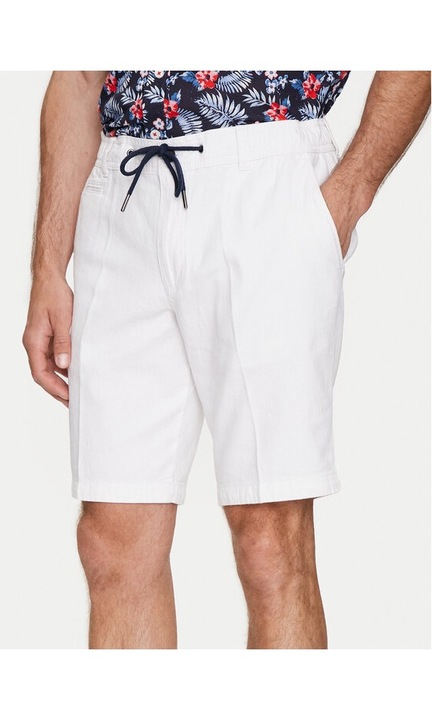 Férfi rövidnadrág, Bugatti, 758516, fehér, pamut, 56 EU
